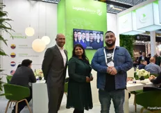 Boy van Dijk and Sharda Benarsie of Lufthansa Cargo visiting the booth of Logiztik Alliance, talking with the company's Andres Arroya Gonzalez on the right. “Planning the future ahead”